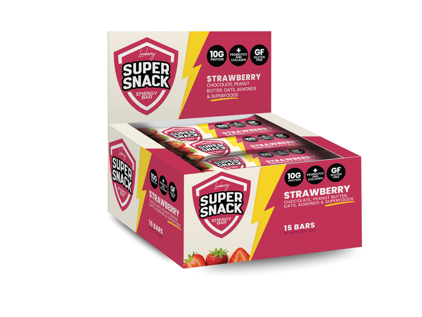 Classic Strawberry Super Snack Bar - 15 ct Box