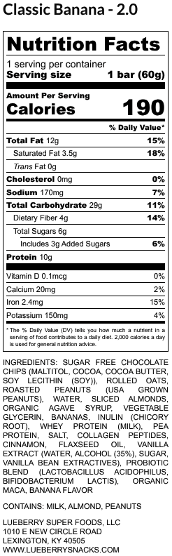 Classic Banana - 4ct Flavor Pack - Super Snacks by Lueberry