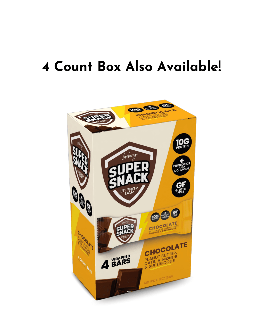 Classic Chocolate Super Snack Bar - 15 ct Box - Super Snacks by Lueberry