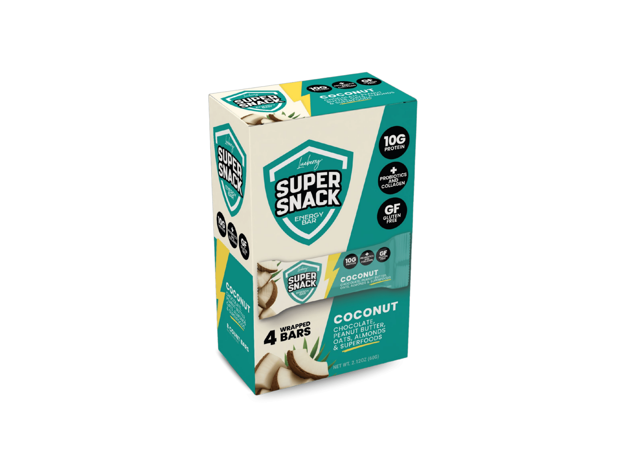 Coconut☆　 Classic Coconut - 4ct Flavor Pack – Super Snacks by Lueberry