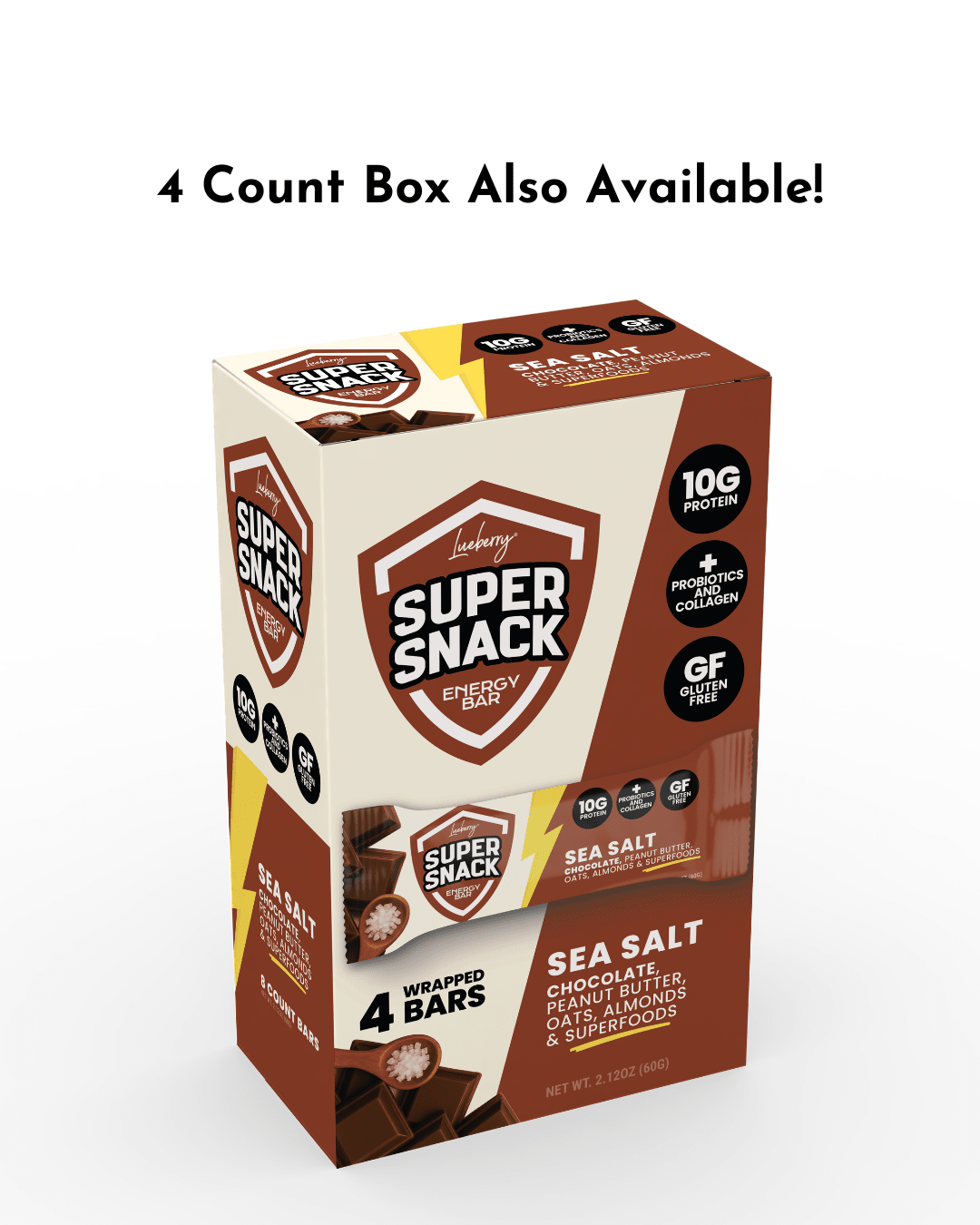 Classic Sea Salt Super Snack Bar - 15 ct Box - Super Snacks by Lueberry