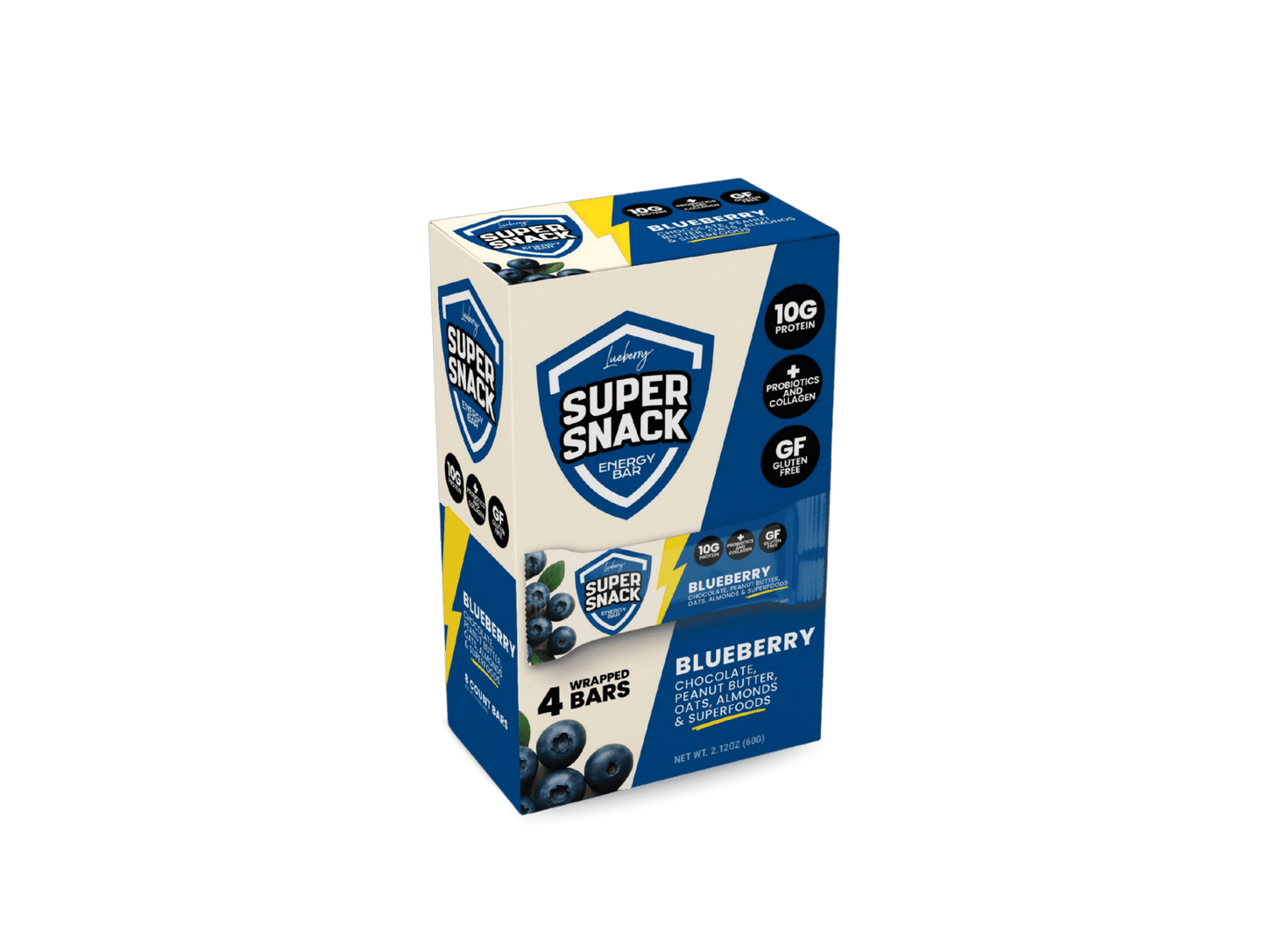 Classic Blueberry - 4ct Flavor Pack - Super Snacks by Lueberry
