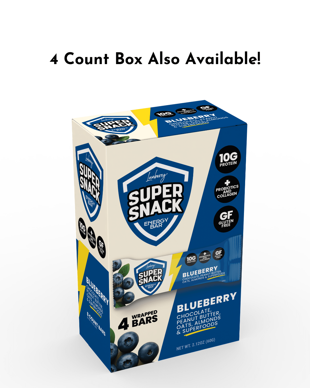 Classic Blueberry Super Snack Bar - 15 ct Box - Super Snacks by Lueberry