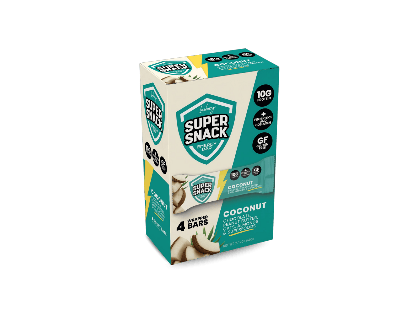 Classic Coconut - 4ct Flavor Pack - Super Snacks by Lueberry