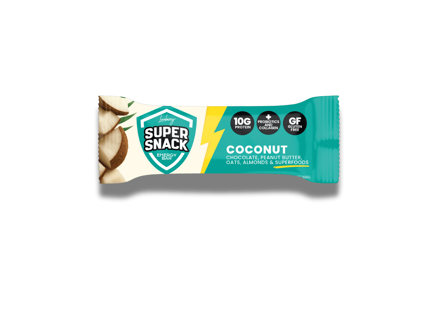 Classic Coconut Super Snack Bar - 15 ct Box - Super Snacks by Lueberry