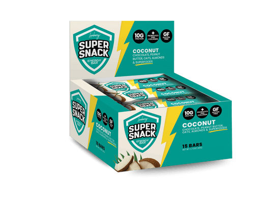 Classic Coconut Super Snack Bar - 15 ct Box - Super Snacks by Lueberry