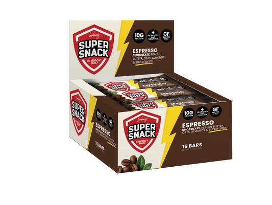Classic Espresso Super Snack Bar - 15 ct Box - Super Snacks by Lueberry