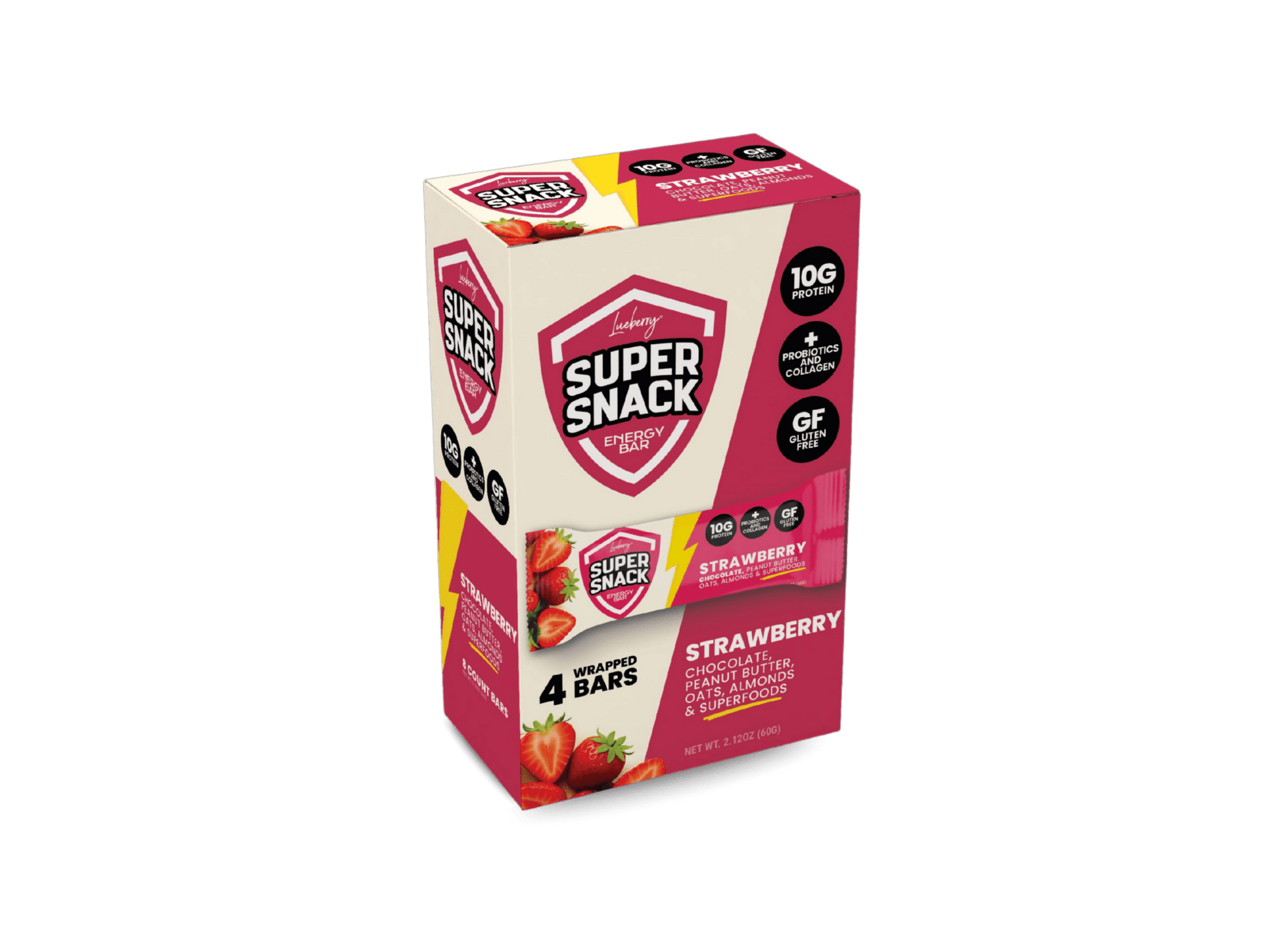 Classic Strawberry - 4ct Flavor Pack - Super Snacks by Lueberry