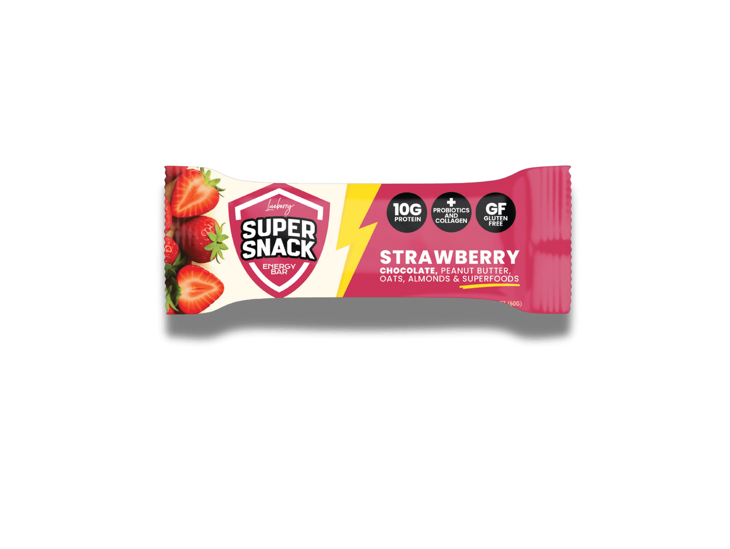Classic Strawberry Super Snack Bar - 15 ct Box - Super Snacks by Lueberry