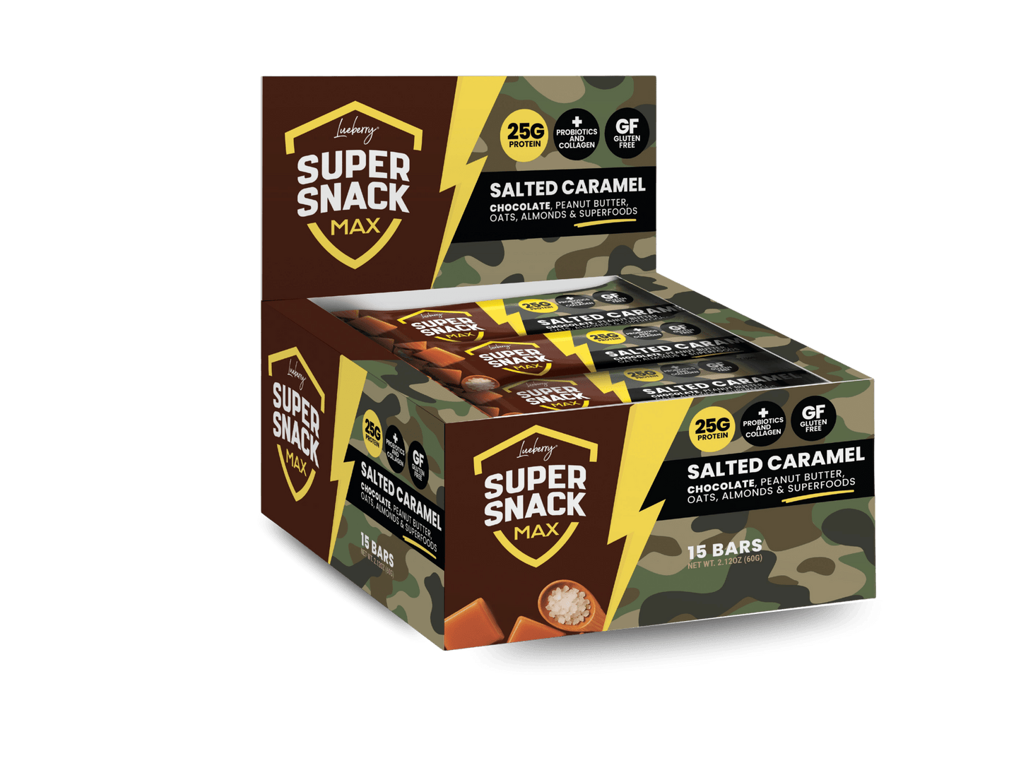 MAX Salted Caramel - 15 ct Box - Super Snacks by Lueberry
